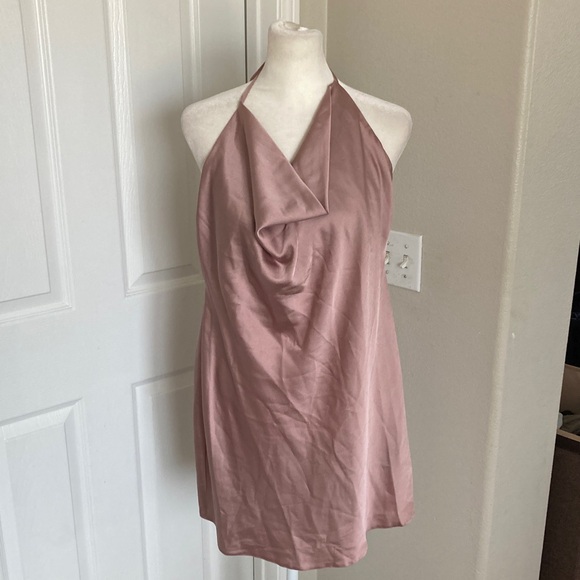 Asos Halter Neck Dress in Mauve Sz 8 - Picture 1 of 5